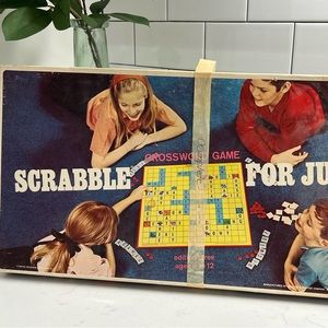 Vintage Scrabble for Juniors, 1968, by Selchow & Richter, Scrabble Jr, Crossword
